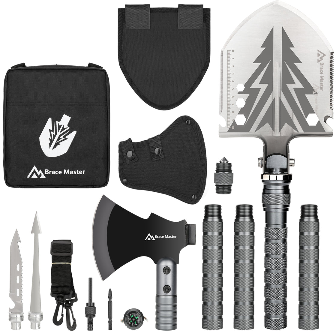 Brace Master Camping Shovel and Axe Set