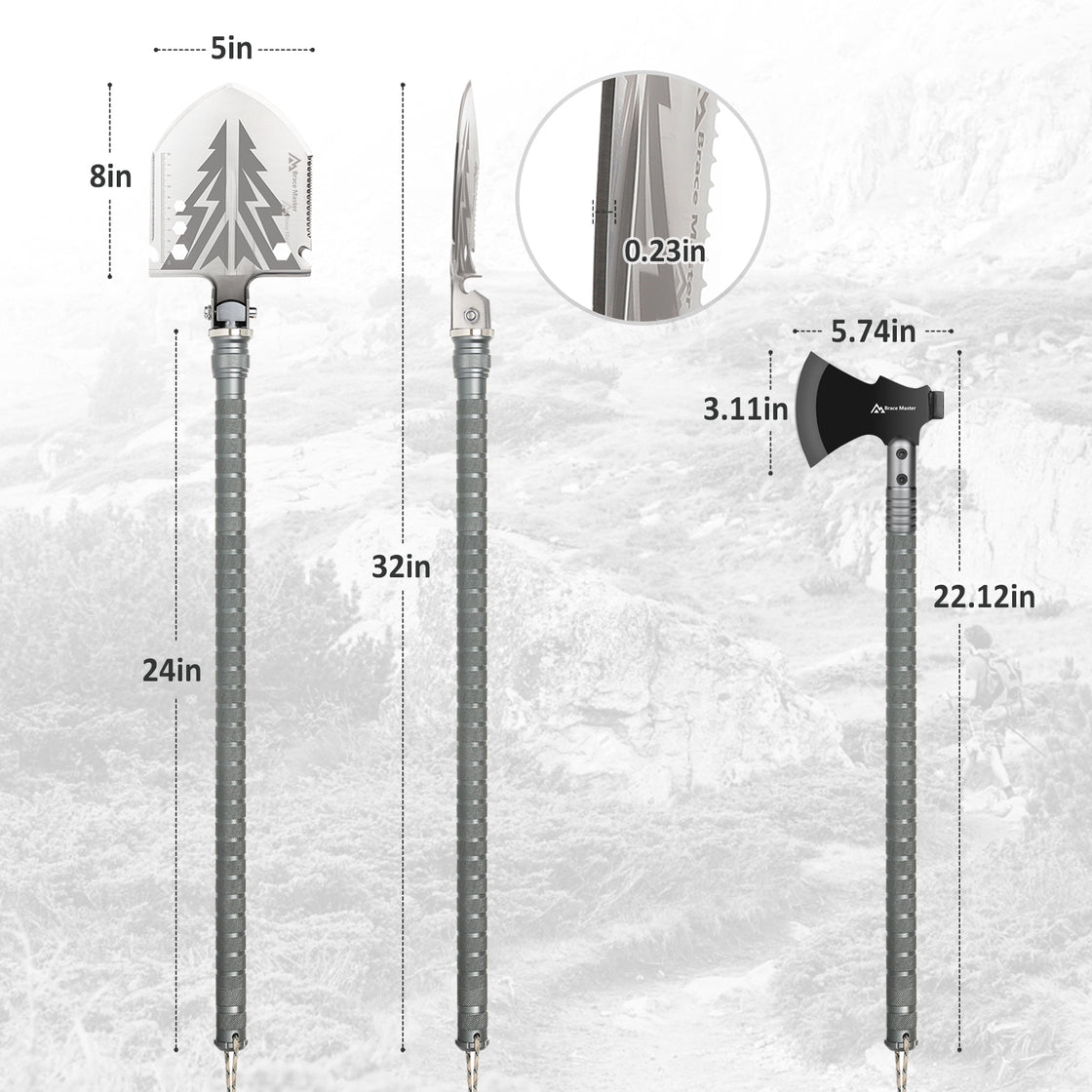 Brace Master Camping Shovel and Axe Set
