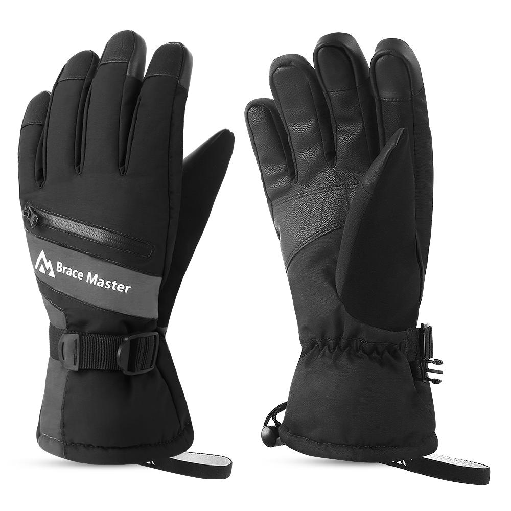 Brace Master Waterproof Ski Gloves (Grey)