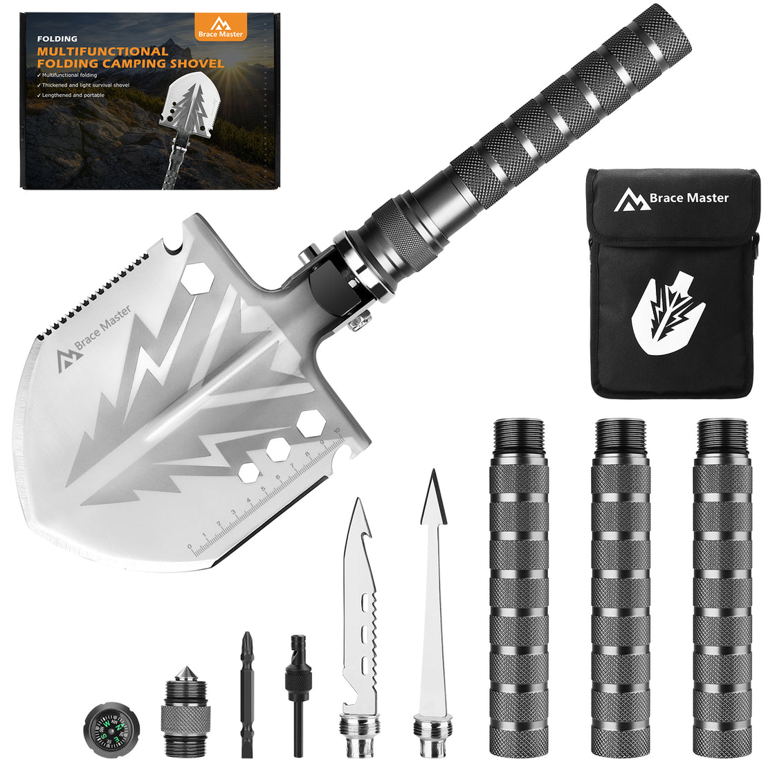 Brace Master Folding Shovel Multifunctional Camping Shovel