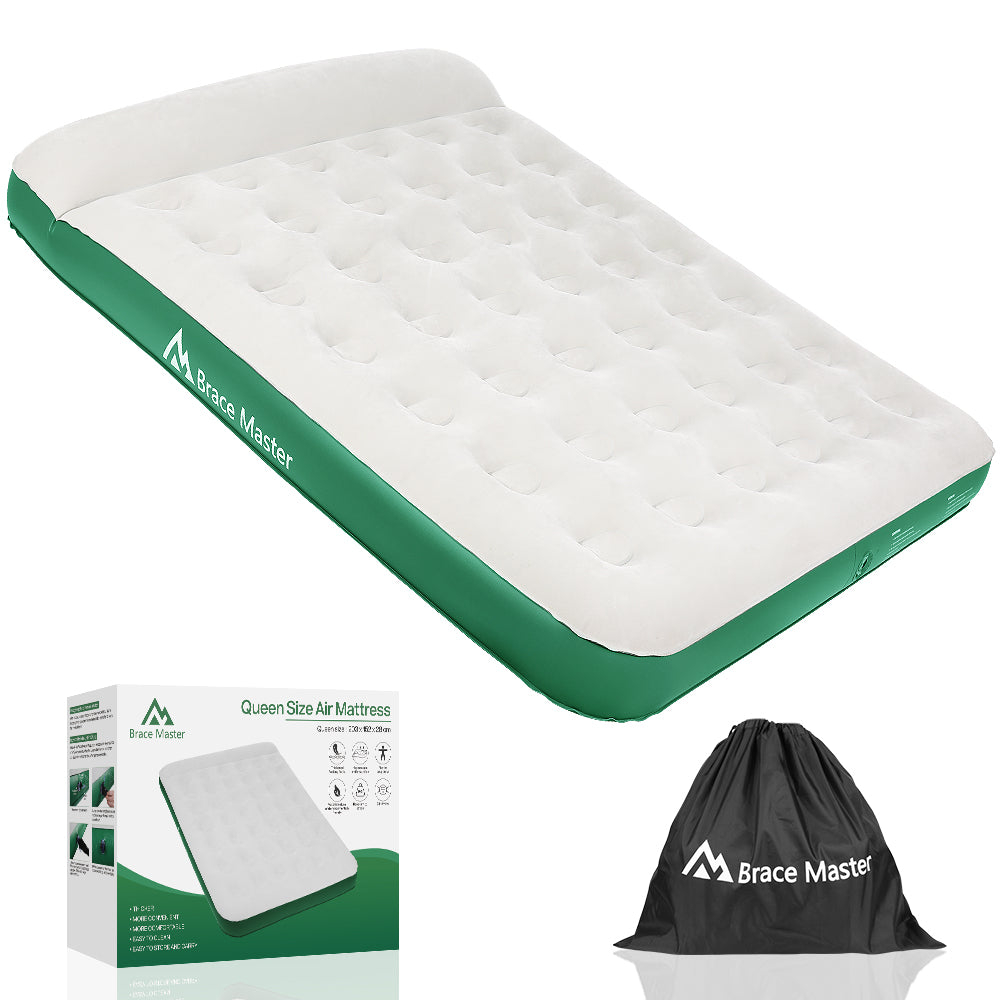 Brace Master Air Mattress Waterproof Flocked with Pillow 203*99*28cm