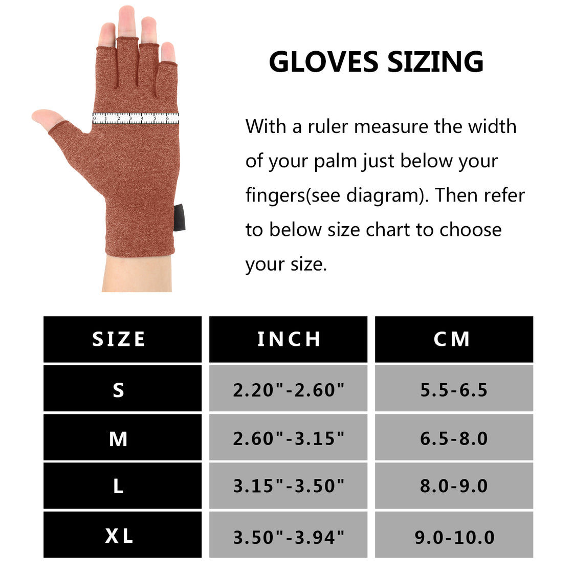 2 Pairs Arthritis Compression Gloves for men and women