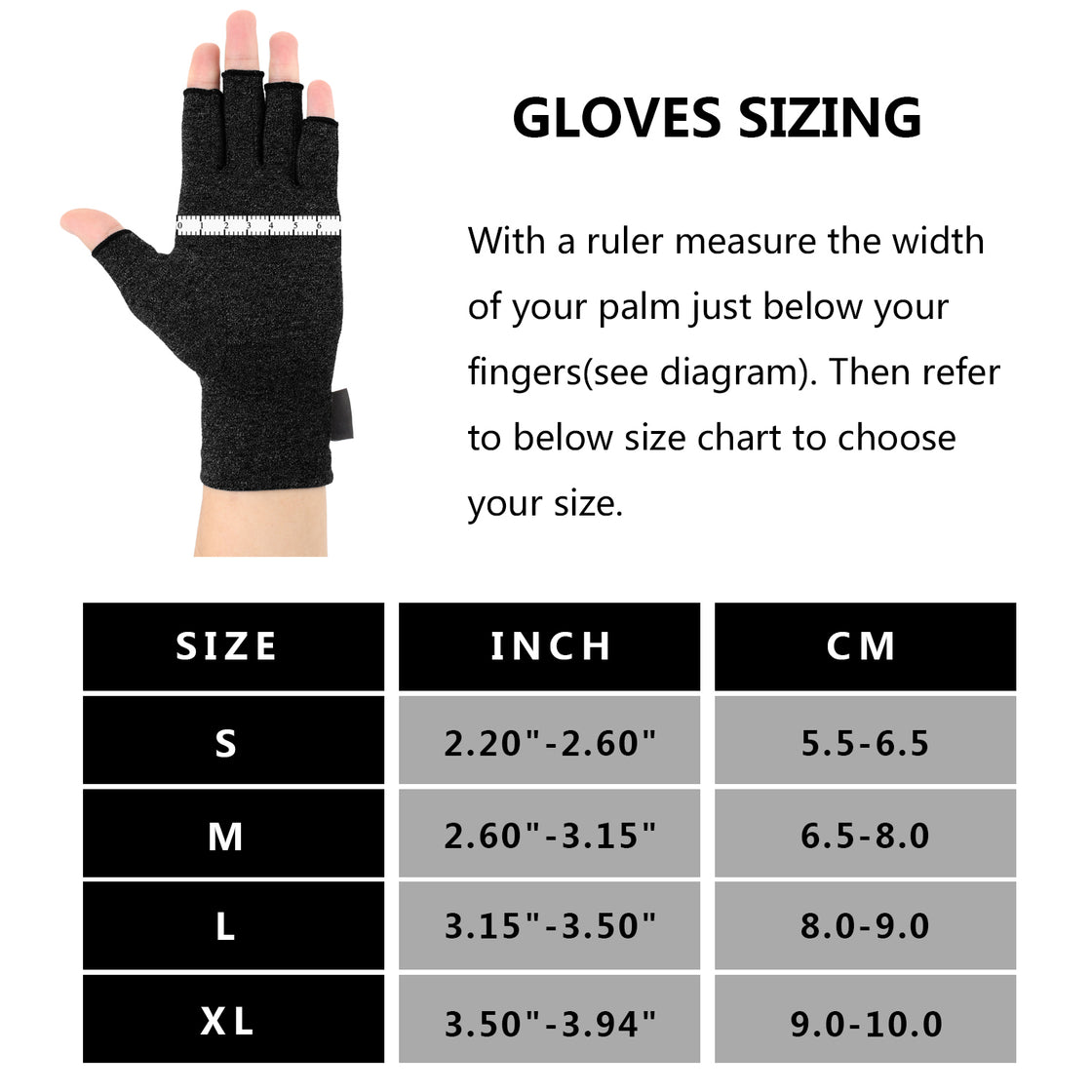 2 Pairs Arthritis Compression Gloves for men and women