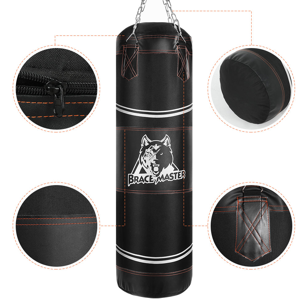 Thicken Empty Boxing Sand Bag Filling Strength Training Fitness Exercise  Punching Sand Bag With Metal Chain Hook Carabiner
