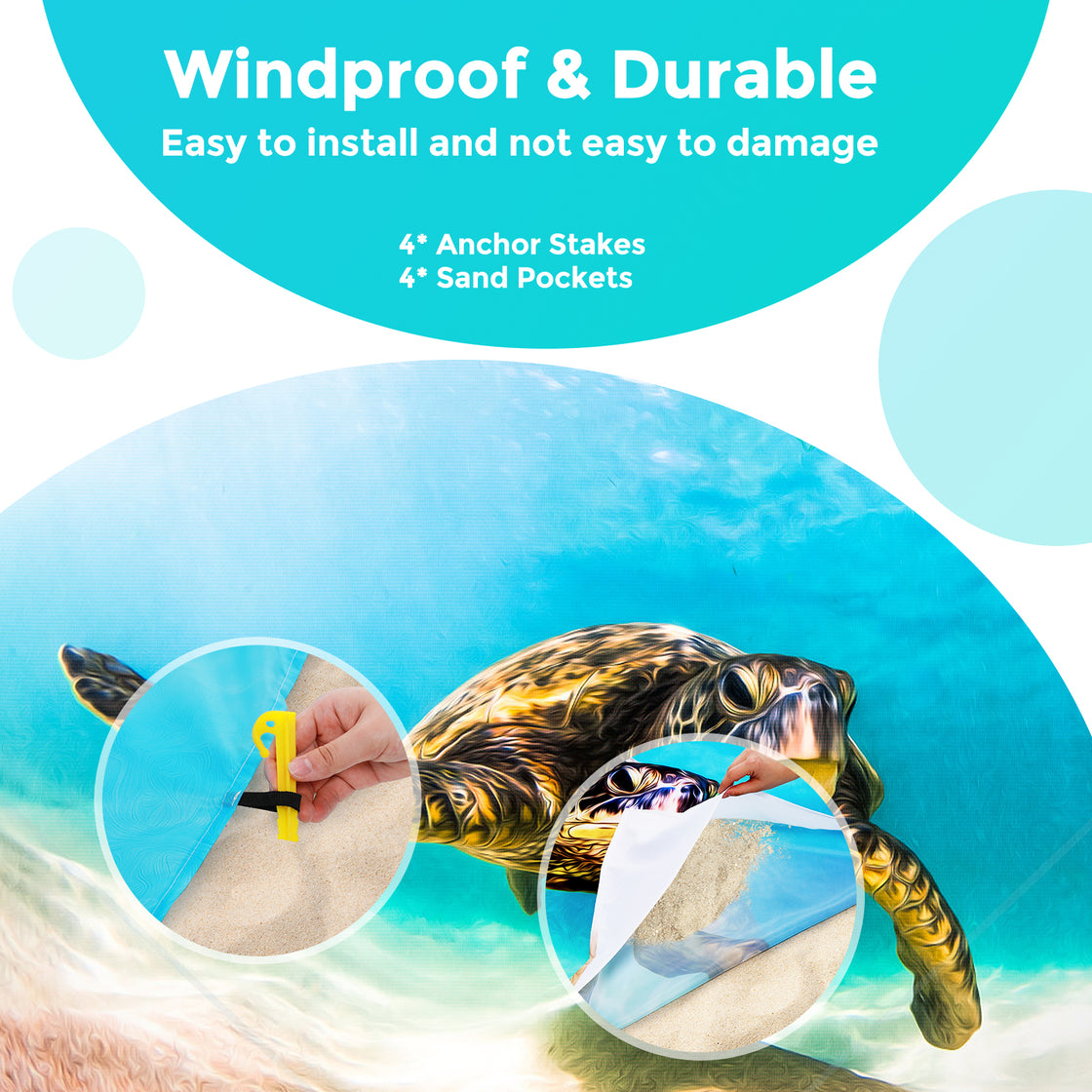 Extra Large Beach Blanket (Turtle)