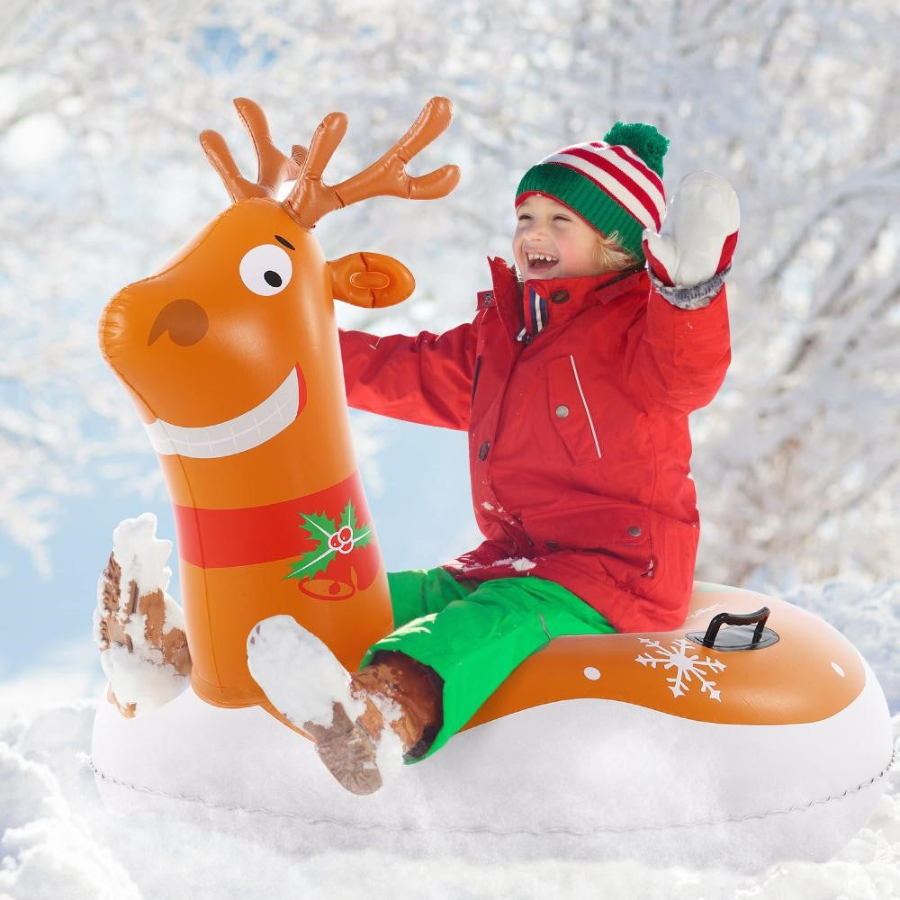 Brace Master Inflatable Heavy Duty Snow Reindeer Tube 51Inch