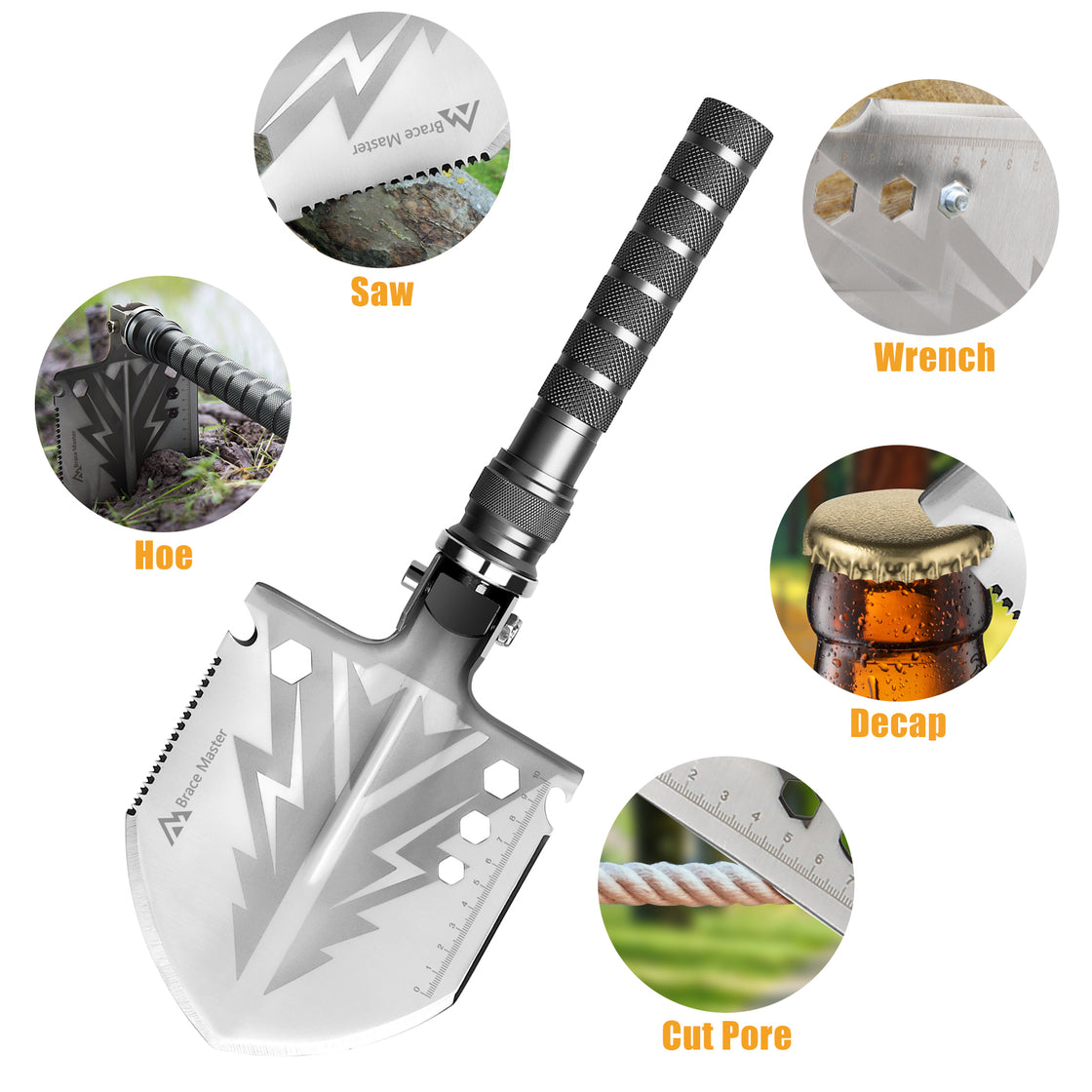 Brace Master Folding Shovel Multifunctional Camping Shovel