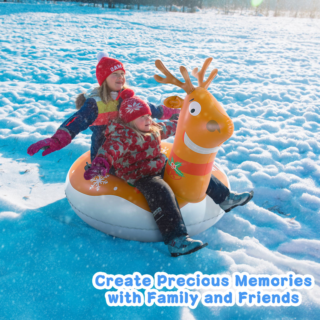 Brace Master Inflatable Heavy Duty Snow Reindeer Tube 51Inch