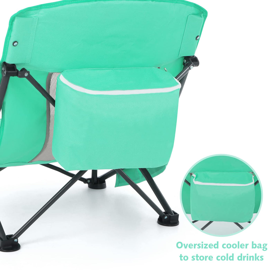 Low Back Beach Chair (Green 1 Pack）