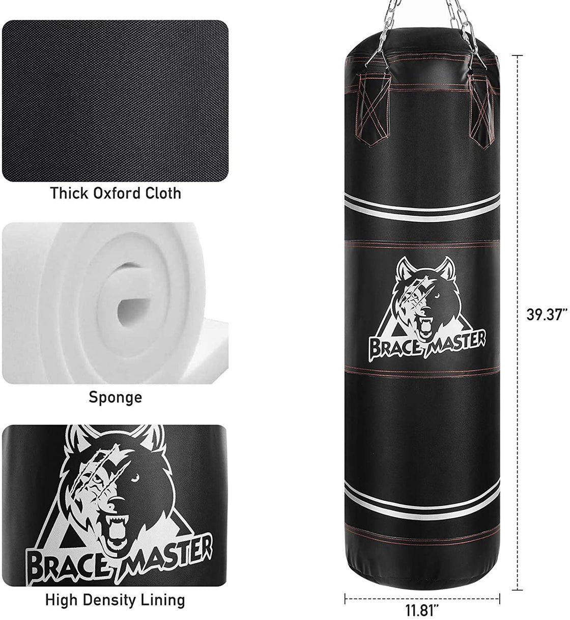Brace Master Boxing Speed MMA Kickboxing Punching Training Bag