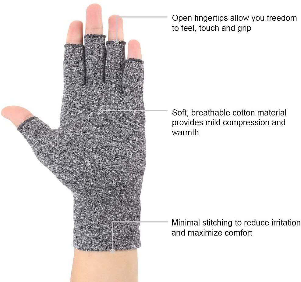 2 Pairs Arthritis Compression Gloves for men and women