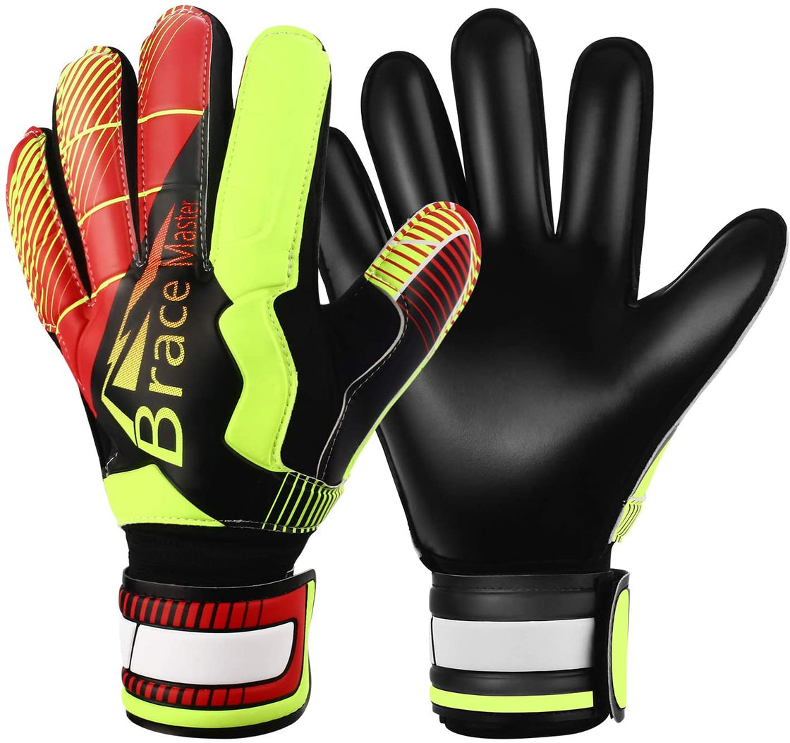 Brace Master Goalie Soccer Gloves for Youth & Adult