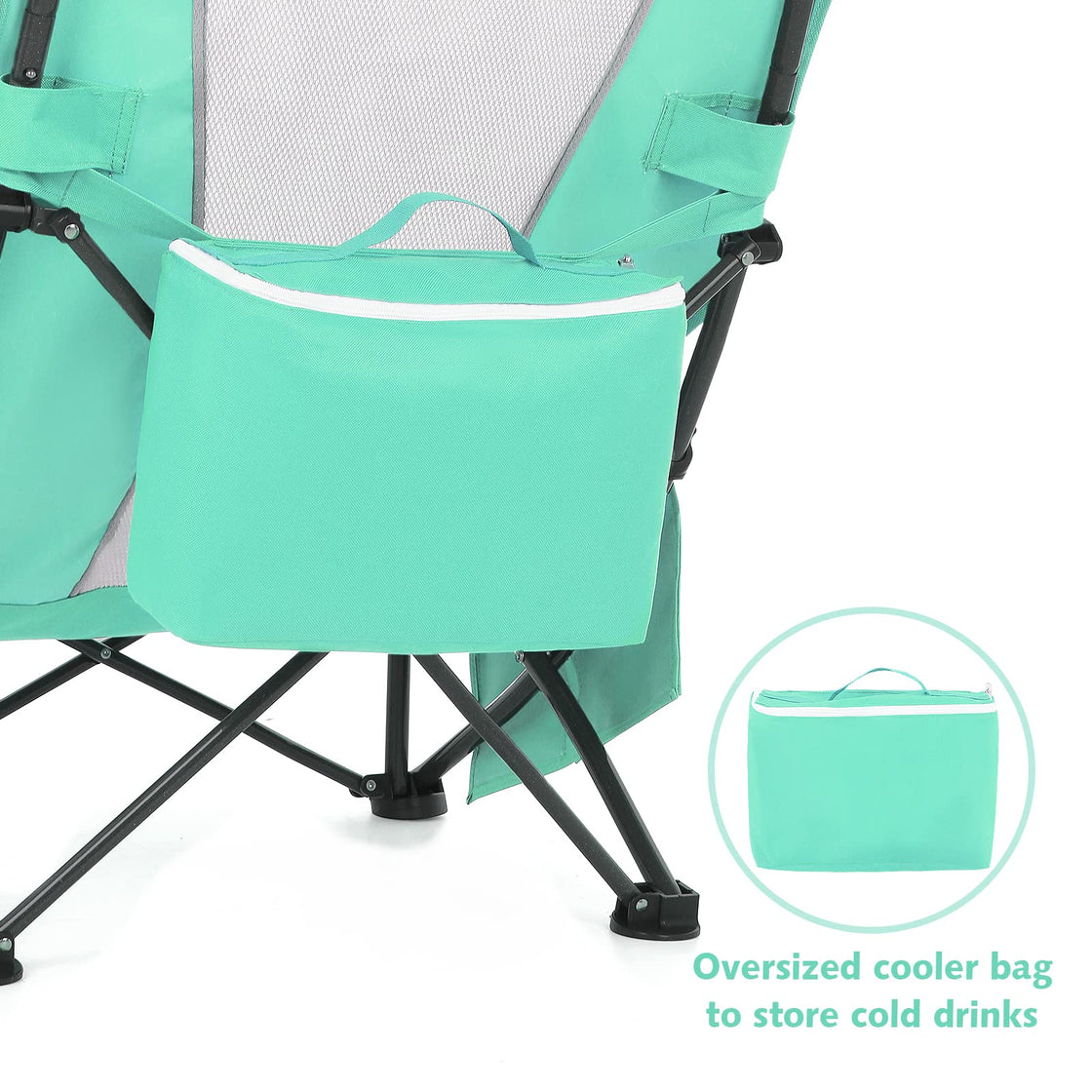 High Back Beach Chair (Green 1 Pack）