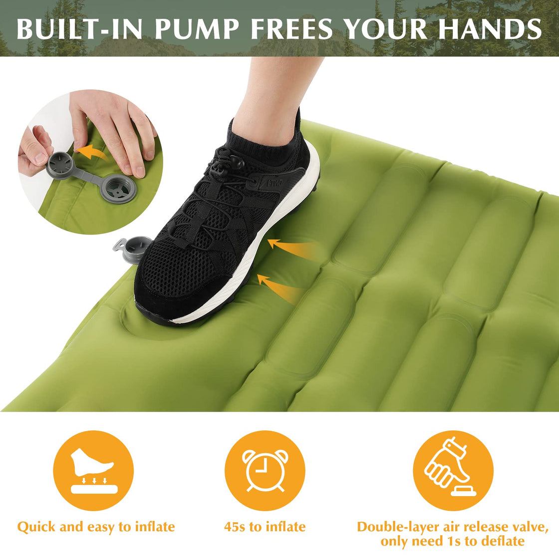 Brace Master Sleeping Pad with Pillow