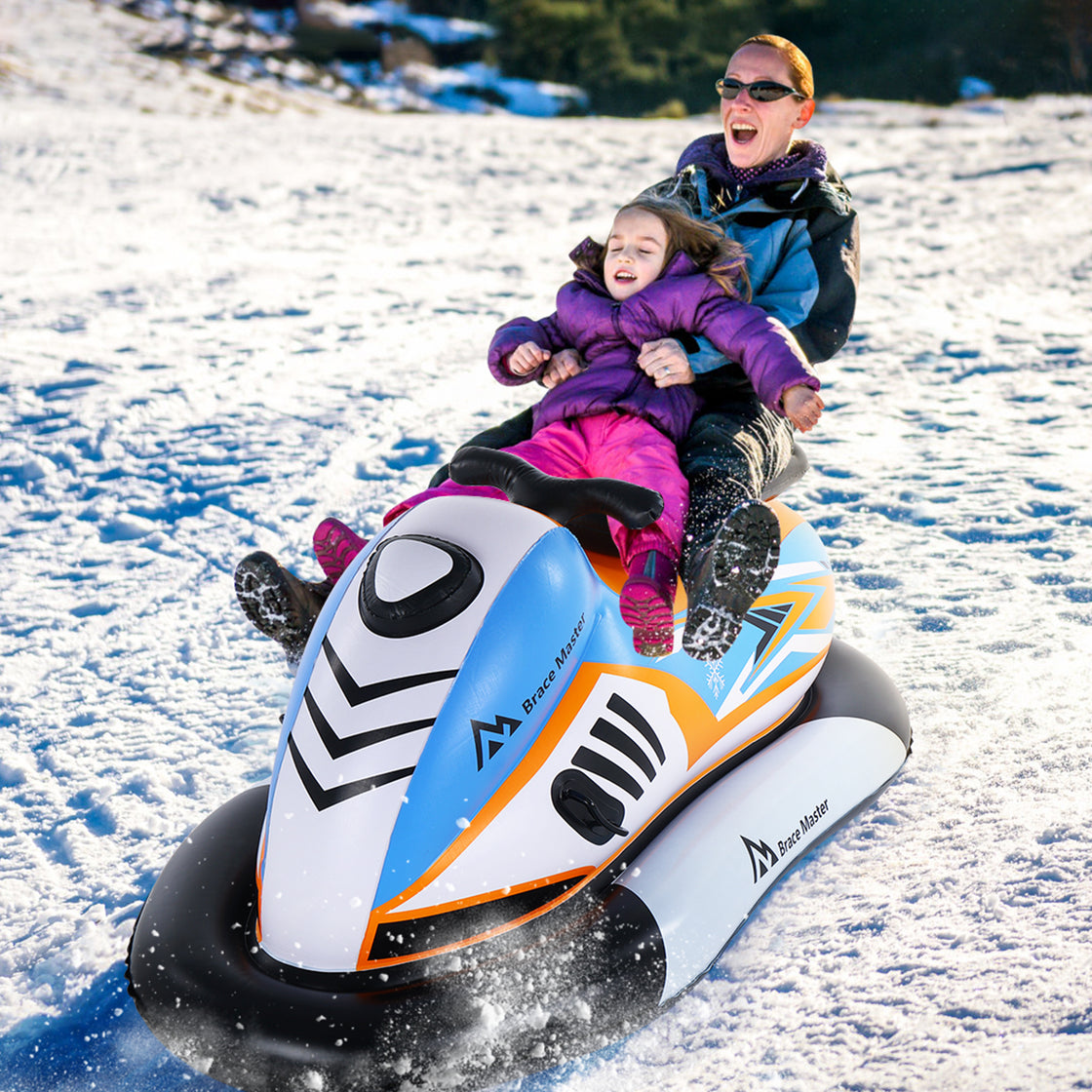 Brace Master Inflatable Snowmobile 71 Inch Snow Sled