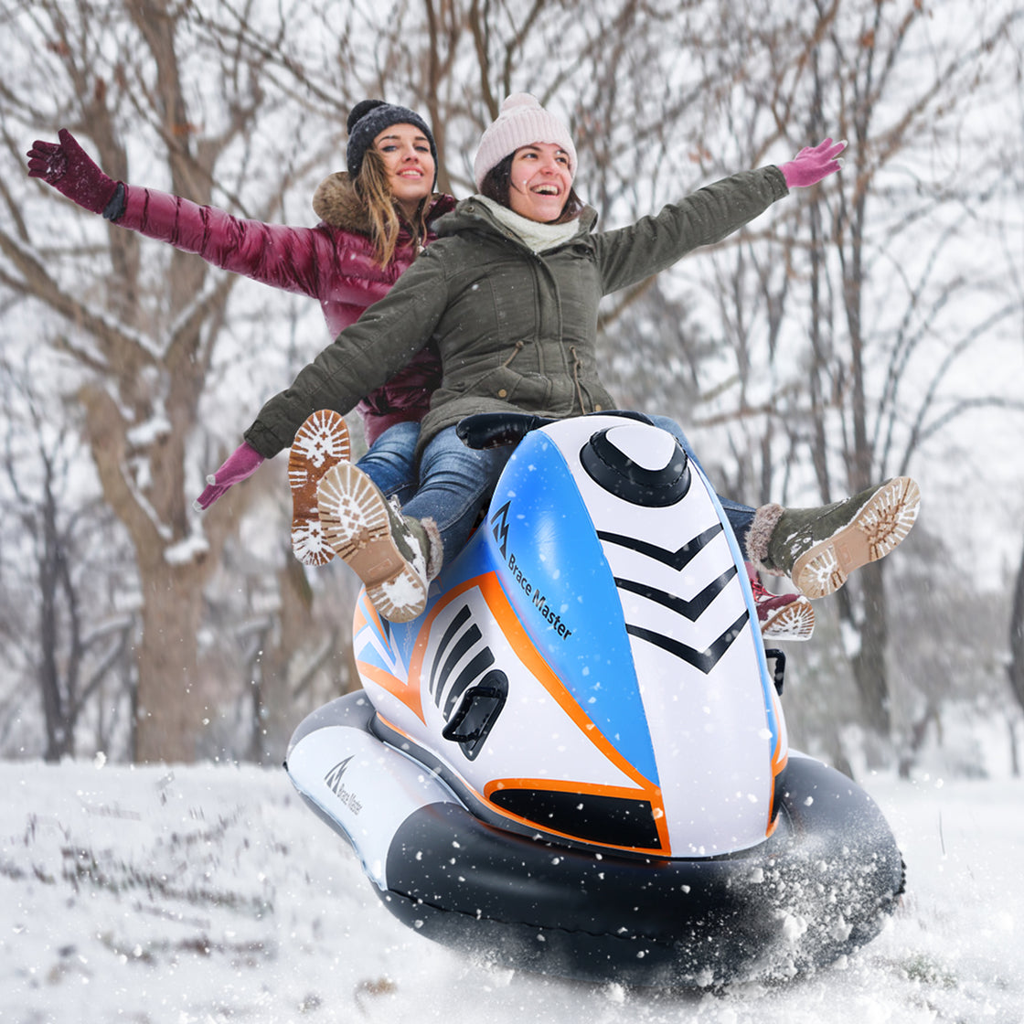 Brace Master Inflatable Snowmobile 71 Inch Snow Sled