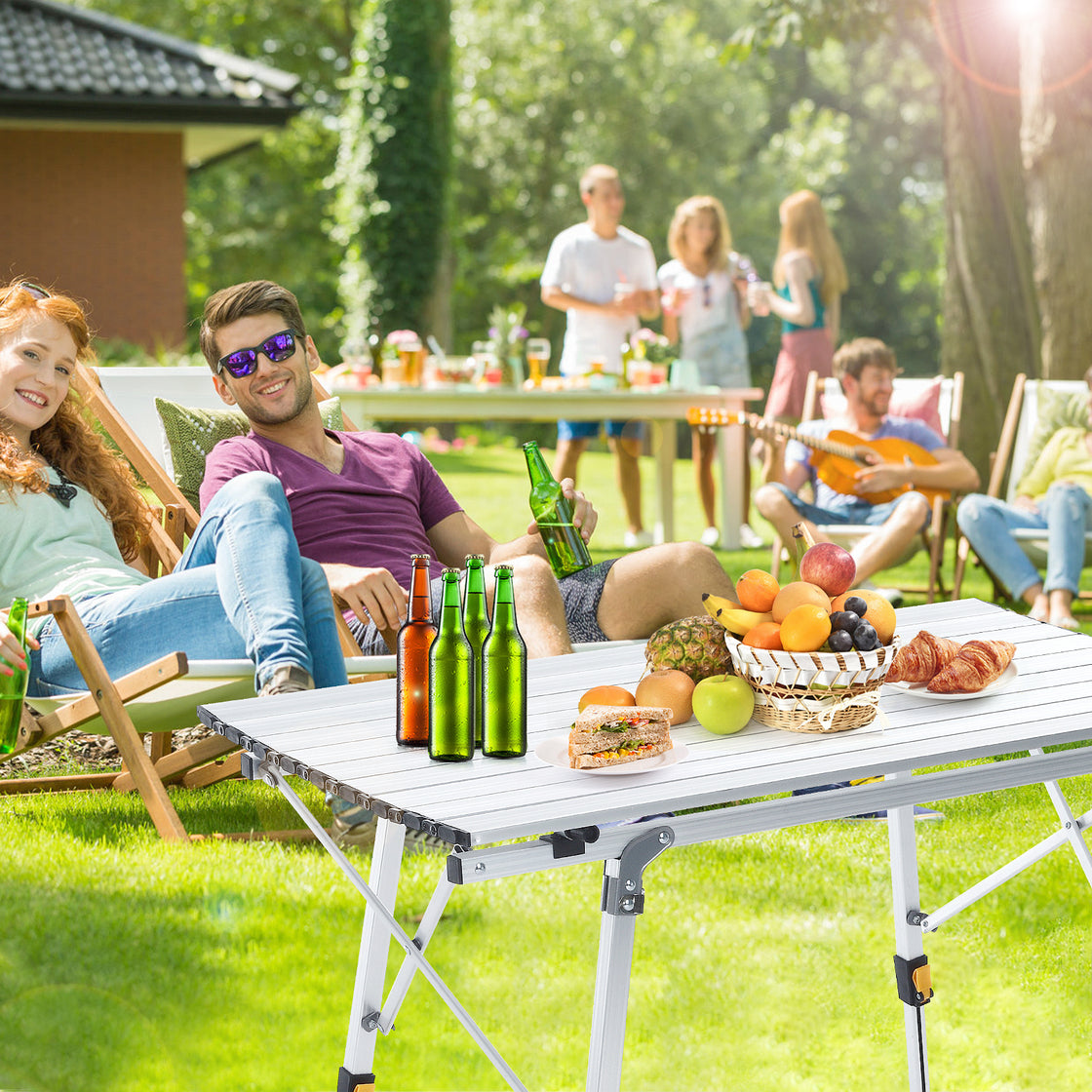 Portable aluminum table cheap