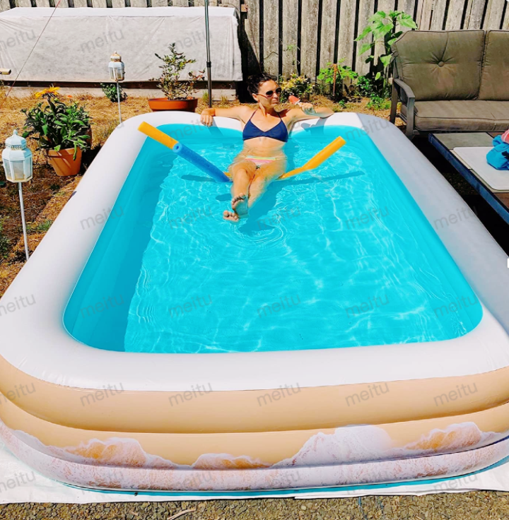 Brace Master Inflatable Family Kiddie Swimming Pool 241cm*142cm*56cm
