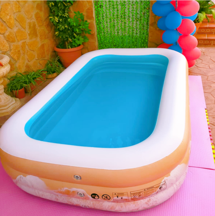 Brace Master Inflatable Family Kiddie Swimming Pool 241cm*142cm*56cm