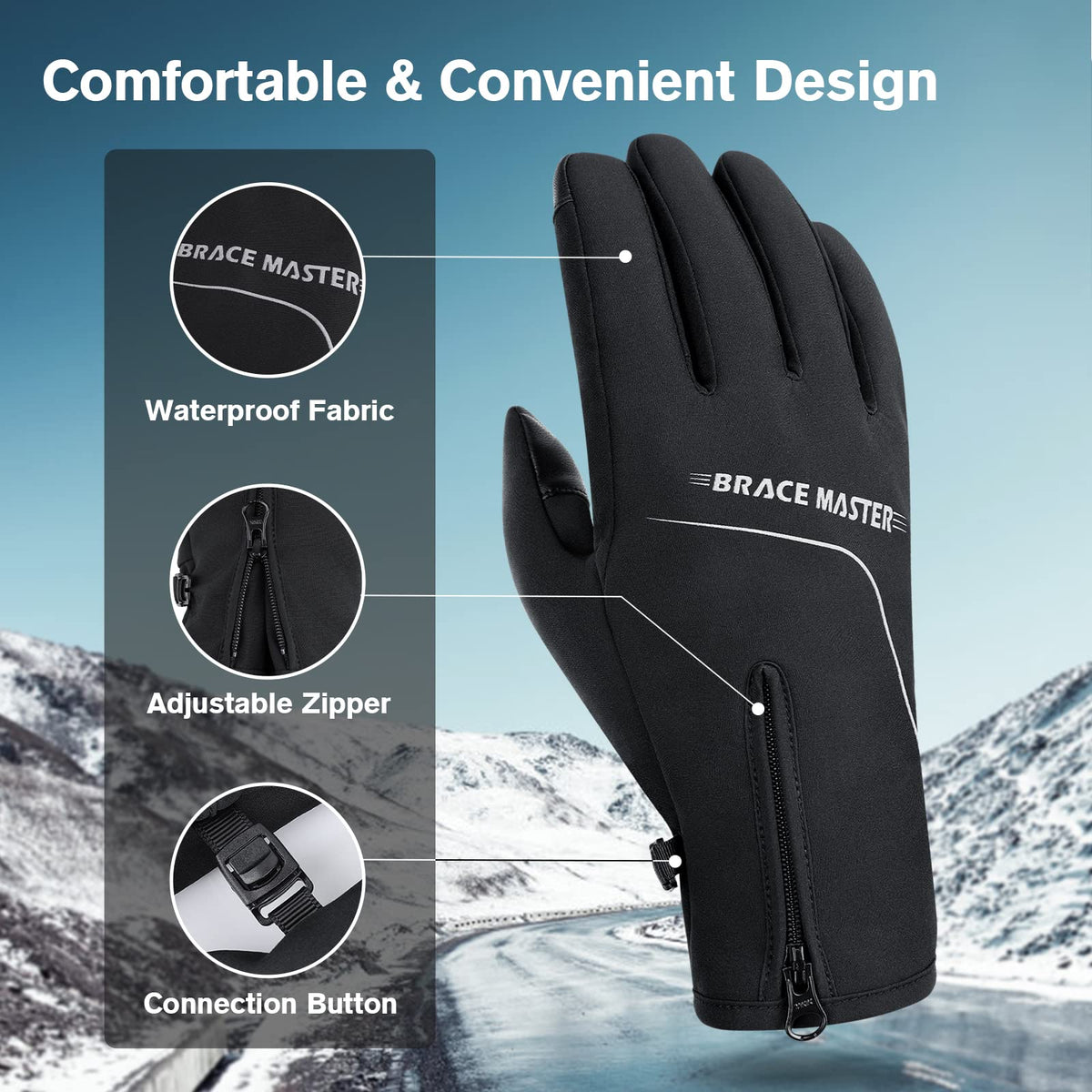 Brace Master Winter Gloves for Men & Women